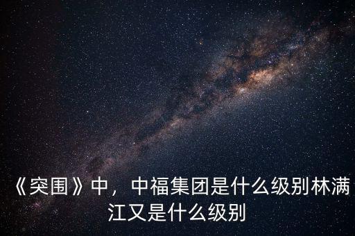 《突圍》中，中福集團是什么級別林滿江又是什么級別