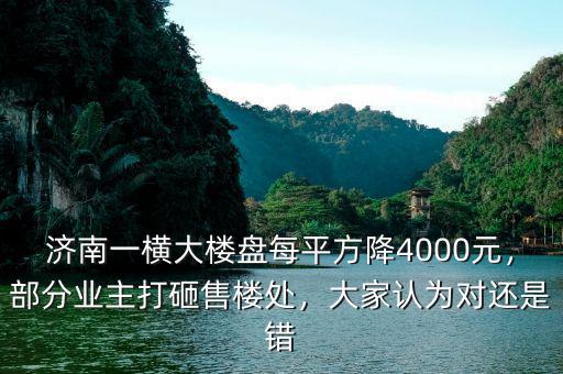 濟南一橫大樓盤每平方降4000元，部分業(yè)主打砸售樓處，大家認為對還是錯