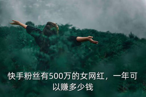 快手粉絲有500萬的女網(wǎng)紅，一年可以賺多少錢