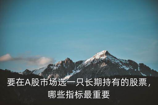 股票什么指標(biāo)最重要,哪些指標(biāo)最重要