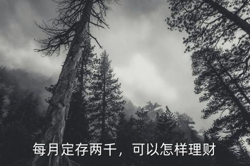 每月定存兩千，可以怎樣理財(cái)