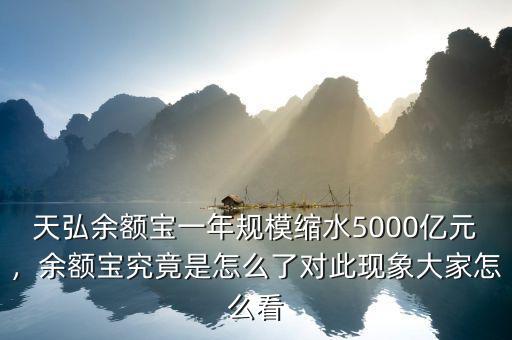 天弘余額寶一年規(guī)?？s水5000億元，余額寶究竟是怎么了對此現(xiàn)象大家怎么看