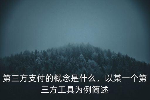 第三方支付的概念是什么，以某一個第三方工具為例簡述