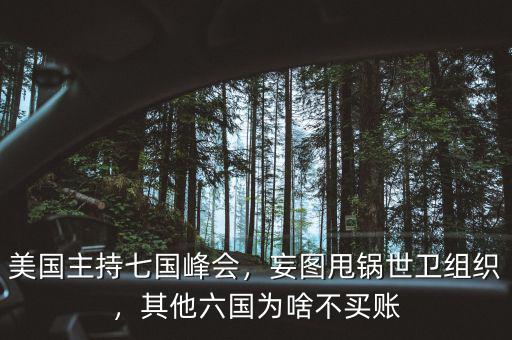 美國(guó)主持七國(guó)峰會(huì)，妄圖甩鍋世衛(wèi)組織，其他六國(guó)為啥不買賬