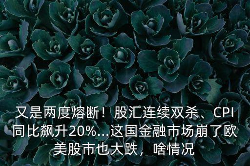 又是兩度熔斷！股匯連續(xù)雙殺、CPI同比飆升20%…這國(guó)金融市場(chǎng)崩了歐美股市也大跌，啥情況