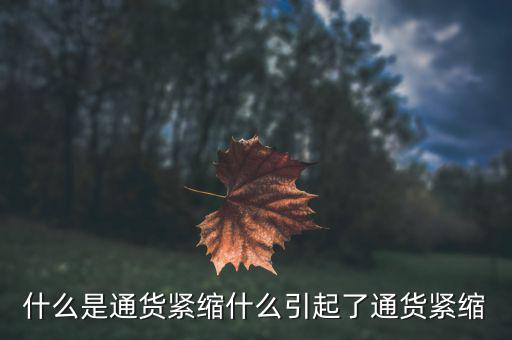 緊縮消費是什么,什么是通貨緊縮