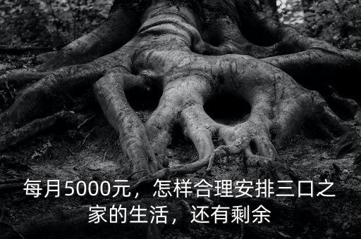 每月5000元，怎樣合理安排三口之家的生活，還有剩余