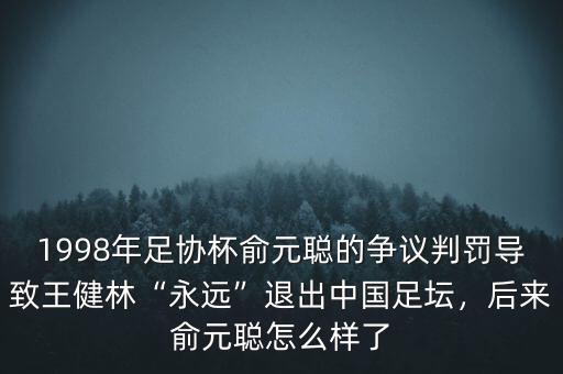 1998年足協(xié)杯俞元聰?shù)臓?zhēng)議判罰導(dǎo)致王健林“永遠(yuǎn)”退出中國(guó)足壇，后來(lái)俞元聰怎么樣了