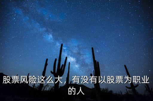 股票風(fēng)險(xiǎn)這么大，有沒有以股票為職業(yè)的人