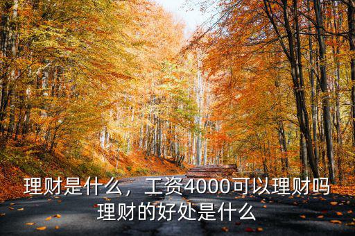 理財是什么，工資4000可以理財嗎理財?shù)暮锰幨鞘裁? class=