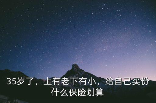 35歲了，上有老下有小，給自己買份什么保險(xiǎn)劃算