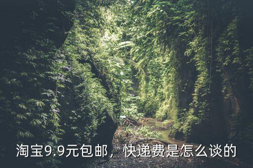 淘寶9.9元包郵，快遞費(fèi)是怎么談的