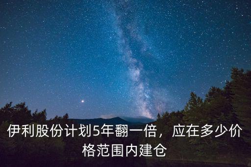 伊利股份計劃5年翻一倍，應(yīng)在多少價格范圍內(nèi)建倉