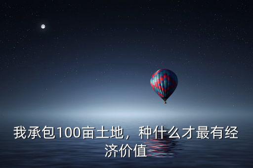 我承包100畝土地，種什么才最有經濟價值