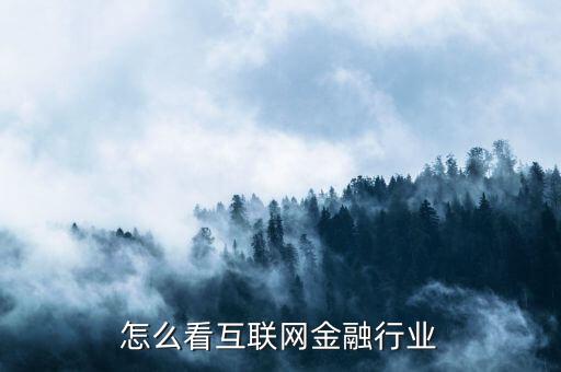 怎么看互聯(lián)網(wǎng)金融行業(yè)