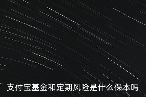 支付寶基金和定期風(fēng)險是什么保本嗎