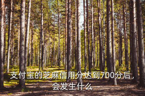 支付寶的芝麻信用分達(dá)到700分后，會發(fā)生什么