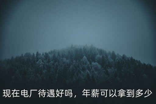 現(xiàn)在電廠待遇好嗎，年薪可以拿到多少