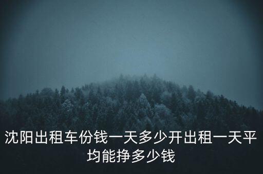 沈陽(yáng)出租車(chē)司機(jī)一天能掙多少錢(qián),出租車(chē)司機(jī)一天能掙多少錢(qián)