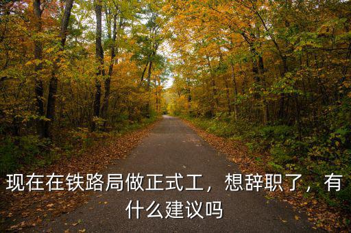 現(xiàn)在在鐵路局做正式工，想辭職了，有什么建議嗎