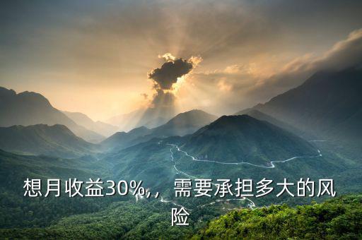 想月收益30%,，需要承擔(dān)多大的風(fēng)險