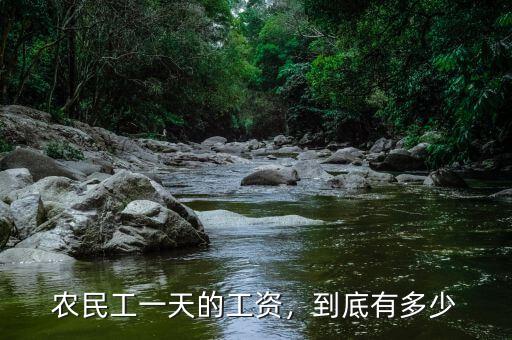 農(nóng)民工一天的工資，到底有多少