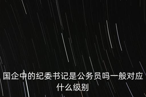 國(guó)企中的紀(jì)委書(shū)記是公務(wù)員嗎一般對(duì)應(yīng)什么級(jí)別