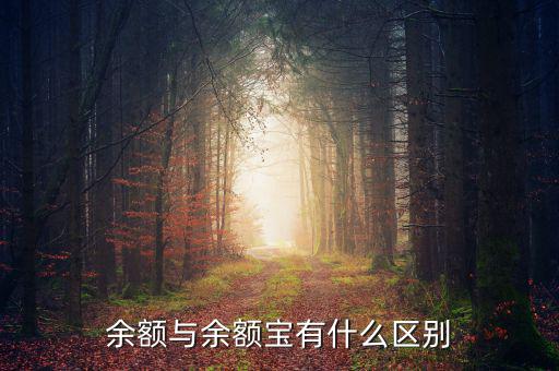 余額與余額寶有什么區(qū)別