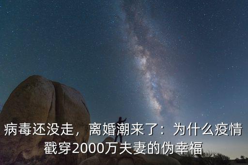 病毒還沒走，離婚潮來了：為什么疫情戳穿2000萬夫妻的偽幸福