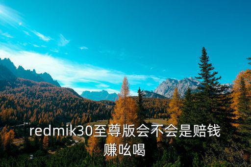 redmik30至尊版會不會是賠錢賺吆喝