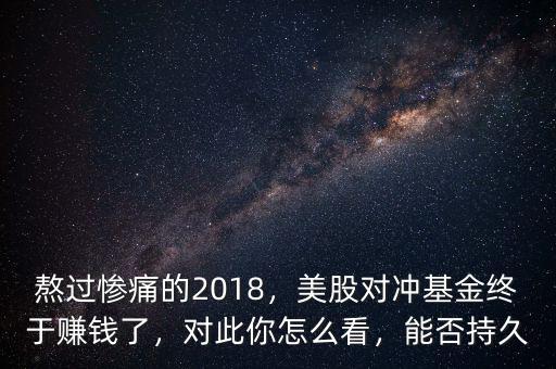 熬過慘痛的2018，美股對沖基金終于賺錢了，對此你怎么看，能否持久