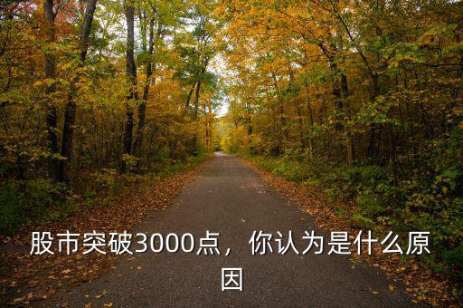 股市突破3000點，你認為是什么原因