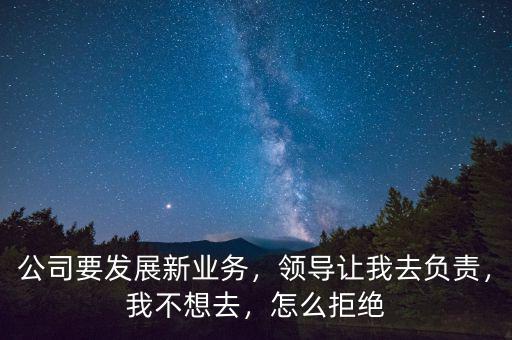 公司要發(fā)展新業(yè)務(wù)，領(lǐng)導(dǎo)讓我去負(fù)責(zé)，我不想去，怎么拒絕