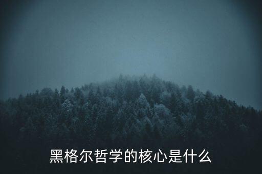 道氏理論的核心內(nèi)容是什么,黑格爾哲學(xué)的核心是什么