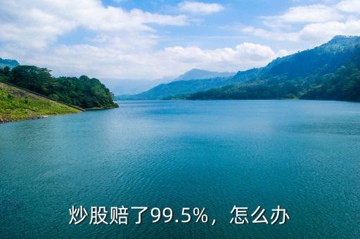 炒股賠了99.5%，怎么辦