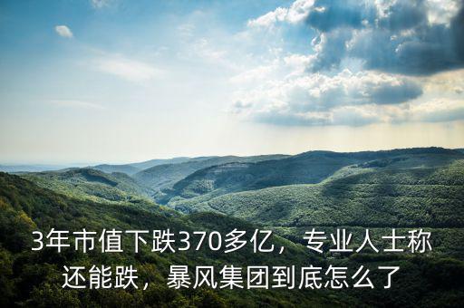 3年市值下跌370多億，專業(yè)人士稱還能跌，暴風(fēng)集團(tuán)到底怎么了