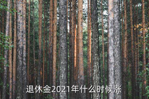 退休金2021年什么時候漲