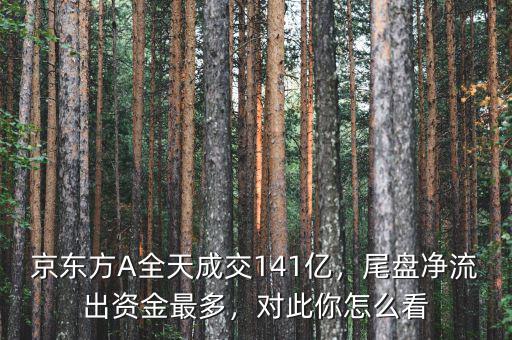 京東方A全天成交141億，尾盤凈流出資金最多，對此你怎么看