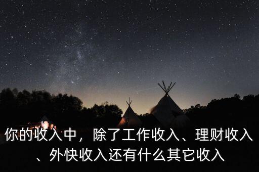 你的收入中，除了工作收入、理財收入、外快收入還有什么其它收入