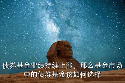 債券基金業(yè)績持續(xù)上漲，那么基金市場中的債券基金該如何選擇