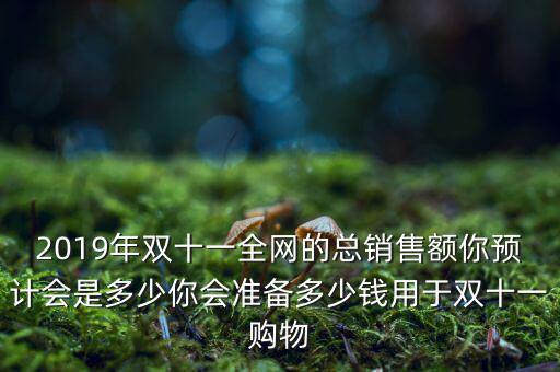 2019年雙十一全網(wǎng)的總銷售額你預(yù)計(jì)會(huì)是多少你會(huì)準(zhǔn)備多少錢用于雙十一購物