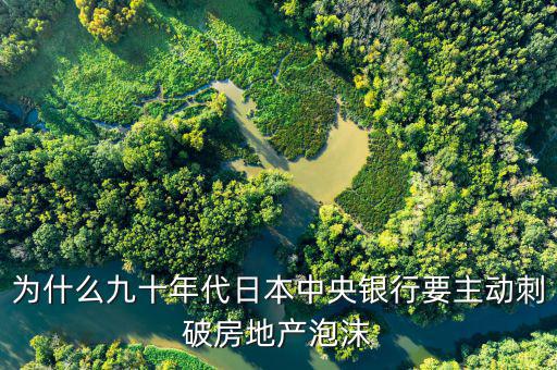 為什么九十年代日本中央銀行要主動(dòng)刺破房地產(chǎn)泡沫