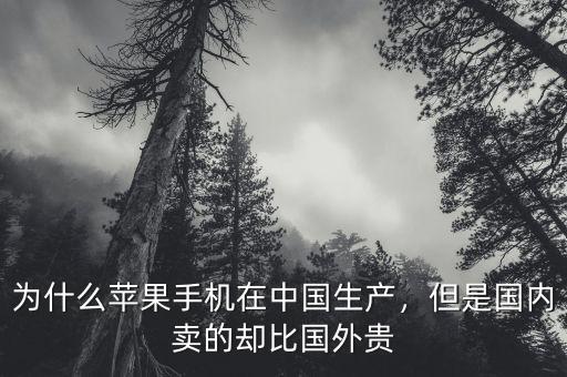 為什么中國物價比國外高,為什么蘋果手機(jī)在中國生產(chǎn)