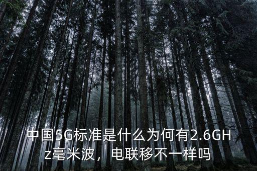 中國5G標(biāo)準(zhǔn)是什么為何有2.6GHz毫米波，電聯(lián)移不一樣嗎