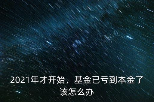 2021年才開始，基金已虧到本金了該怎么辦