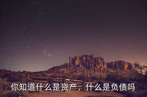 你知道什么是資產(chǎn)，什么是負(fù)債嗎