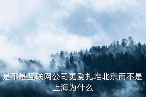 是不是互聯(lián)網(wǎng)公司更愛扎堆北京而不是上海為什么