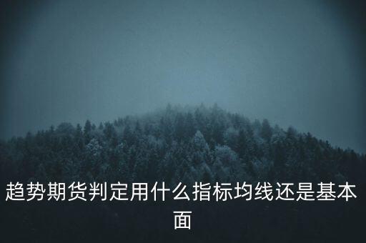 趨勢(shì)期貨判定用什么指標(biāo)均線還是基本面