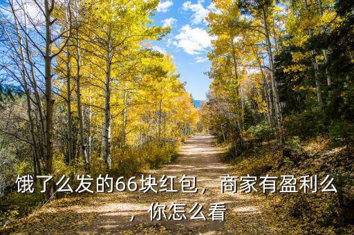 餓了么發(fā)的66塊紅包，商家有盈利么，你怎么看