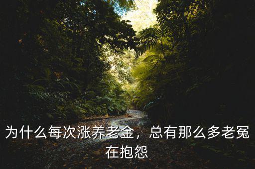 為什么每次漲養(yǎng)老金，總有那么多老冤在抱怨